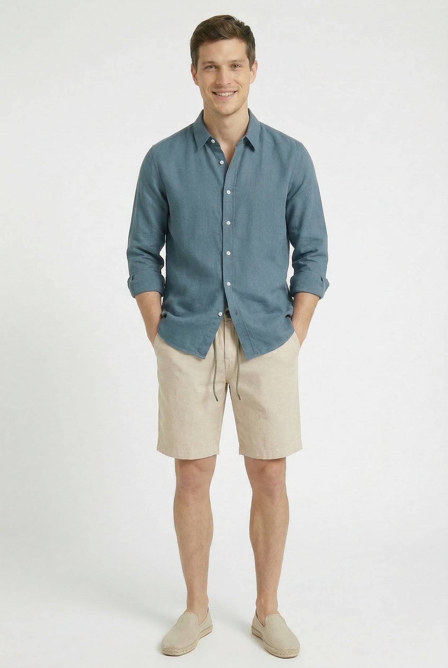 Beige Linen Short