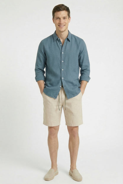 Beige Linen Short